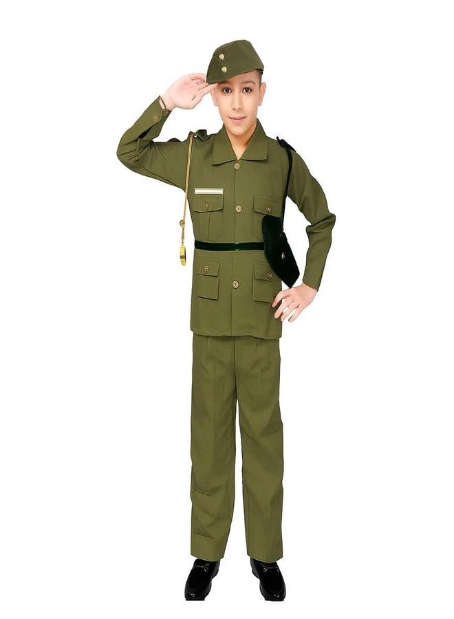 فانسي دريسويل أزياء الجيش والشرطة وقوات الأمن الحدودية والزي العسكري من FancyDressWale، زي سوبهاش تشاندرا بوس للأطفال (سوبهاش تشاندرا بوس، 2-3 سنوات) - Image 2